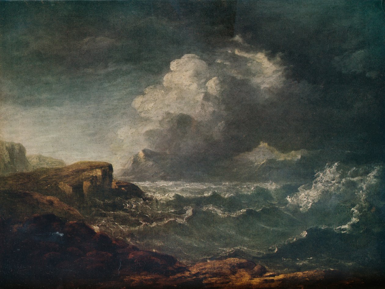 Storm on a Scottish Loch, 1800-tallet, 1917 av John Thomson