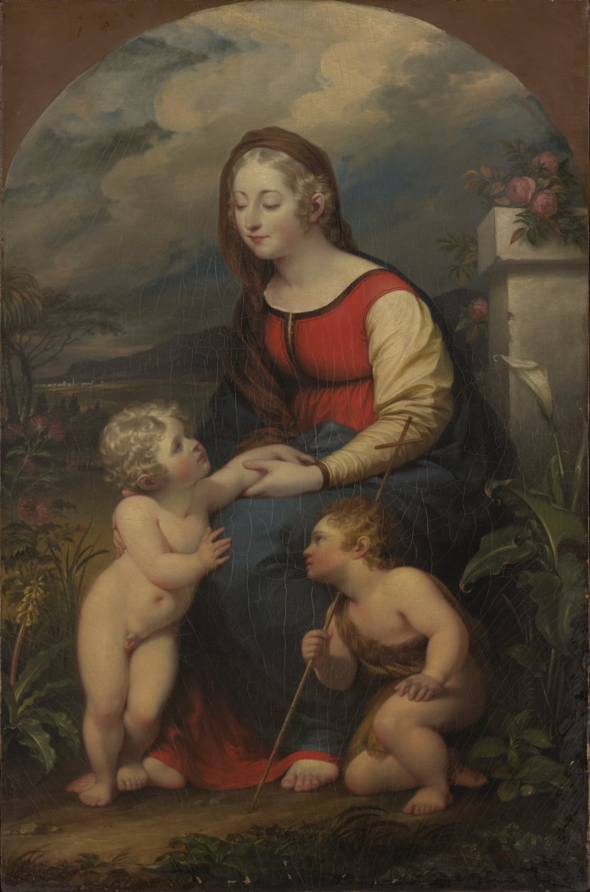 Madonna og barn med døperen Johannes av John Trumbull