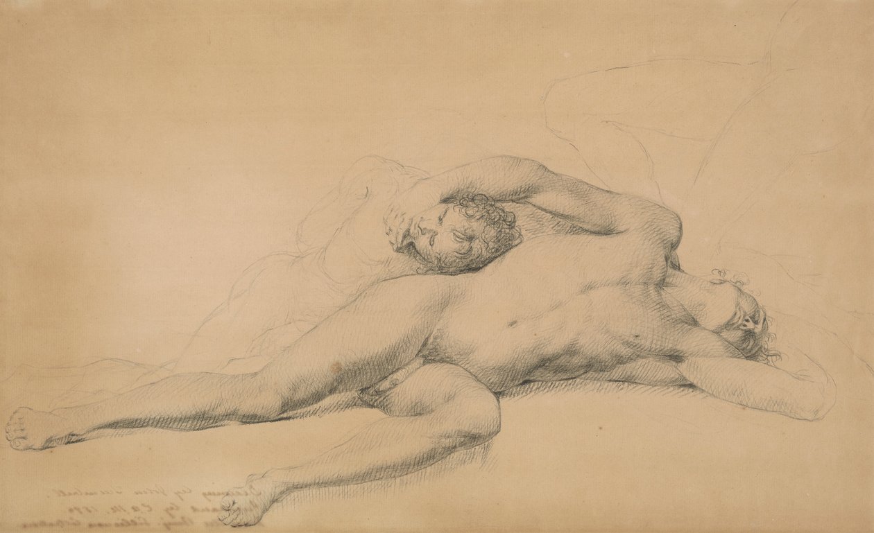 Studie for The Death of General Montgomery in the Attack on Quebec, 31. desember 1775 av John Trumbull