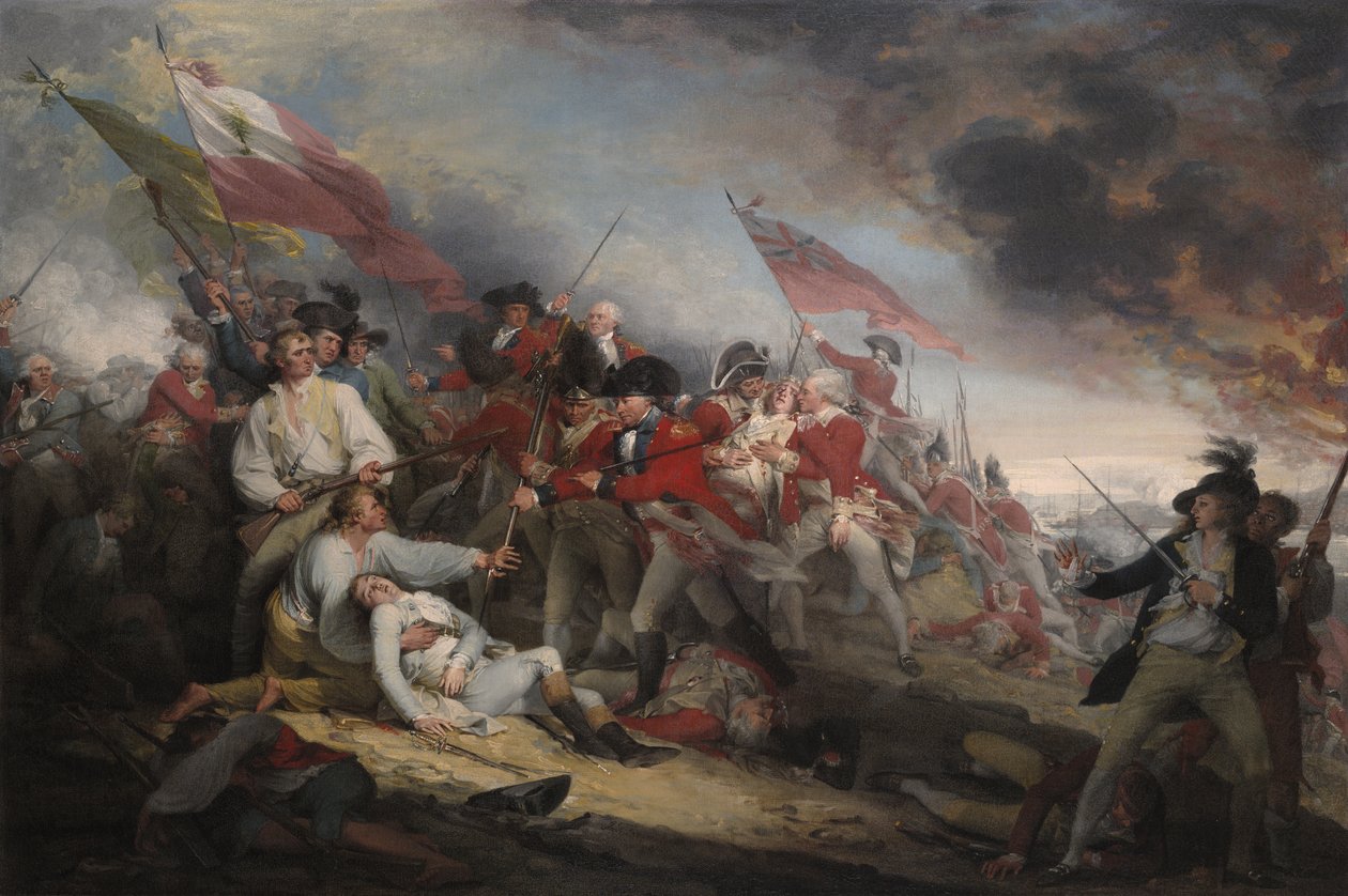 Slaget ved Bunkers Hill 17. juni 1775 av John Trumbull