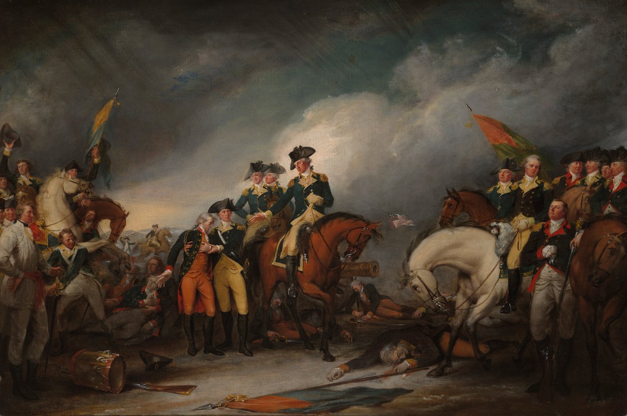 The Capture of the Hessians ved Trenton, 26. desember 1776 av John Trumbull