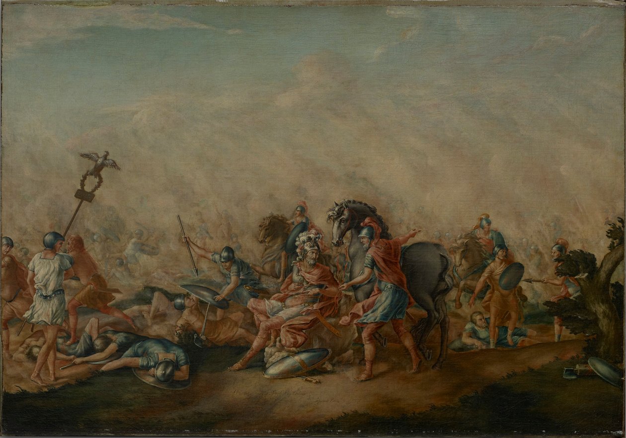 Paulus Aemilius' død i slaget ved Cannae av John Trumbull