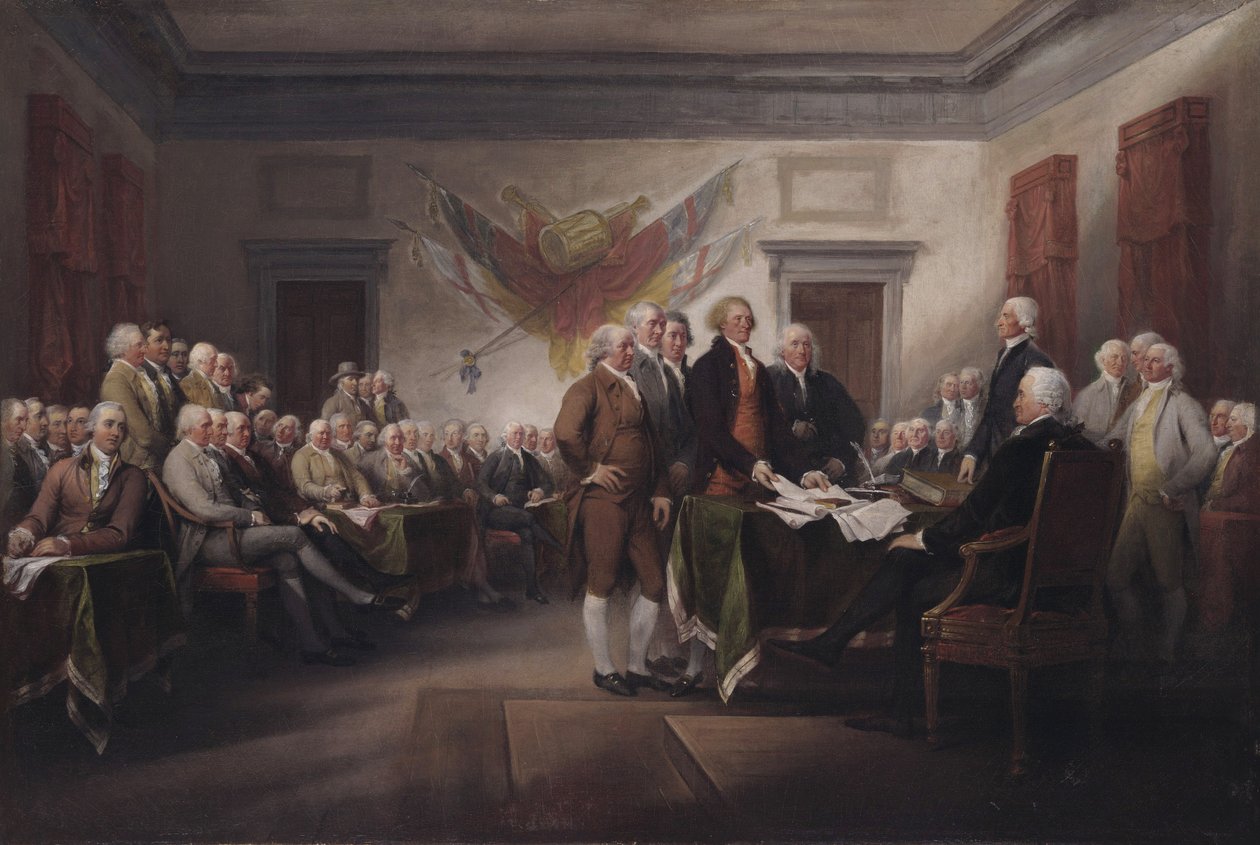 Uavhengighetserklæringen, 4. juli av John Trumbull