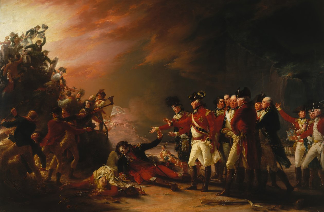The Sortie laget av Garnison of Gibraltar, 1789. av John Trumbull