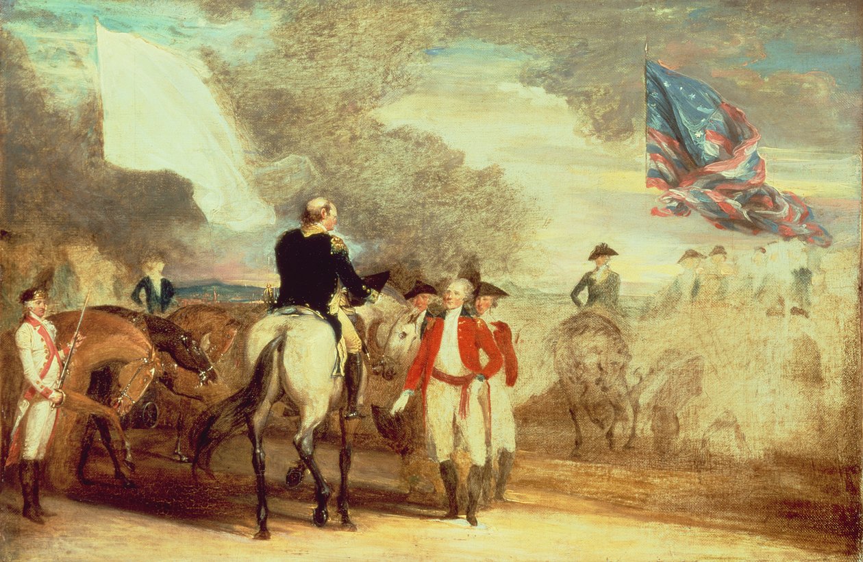 Overgivelsen av Cornwallis i Yorktown, 1787 av John Trumbull