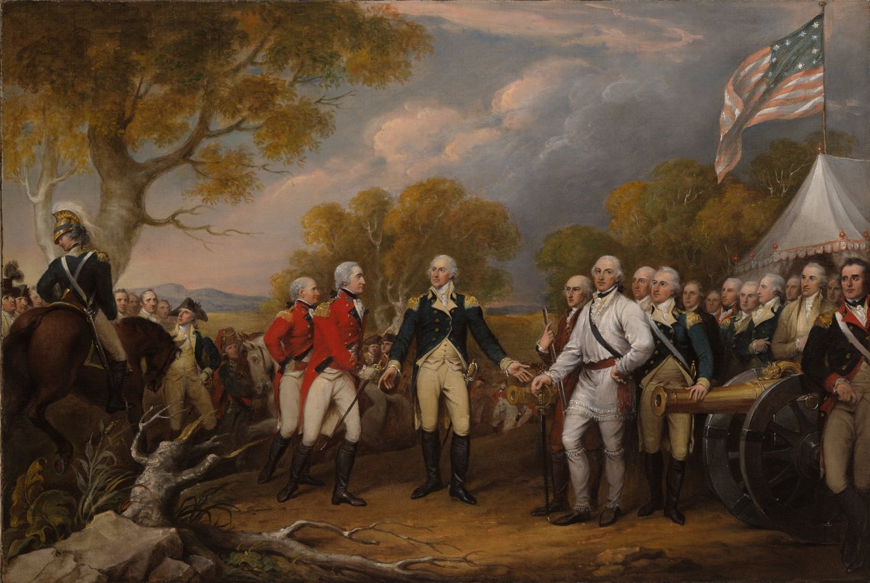Overgivelsen av general Burgoyne ved Saratoga, 16. oktober 1777 av John Trumbull