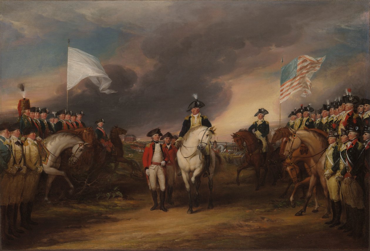 The Surrender of Lord Cornwallis i Yorktown, 19. oktober 1781 av John Trumbull