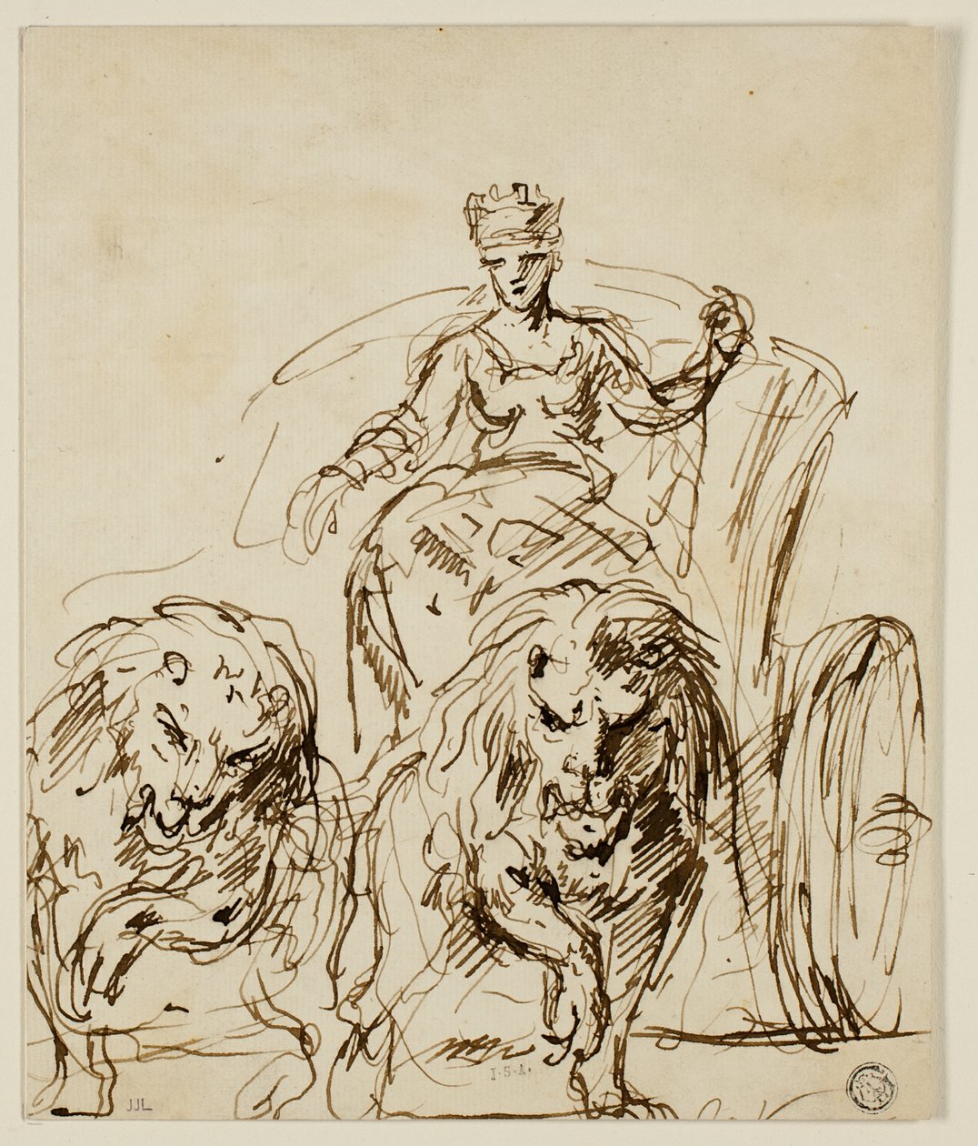 Cybele på vogn tegnet av Lions av John Vanderbank