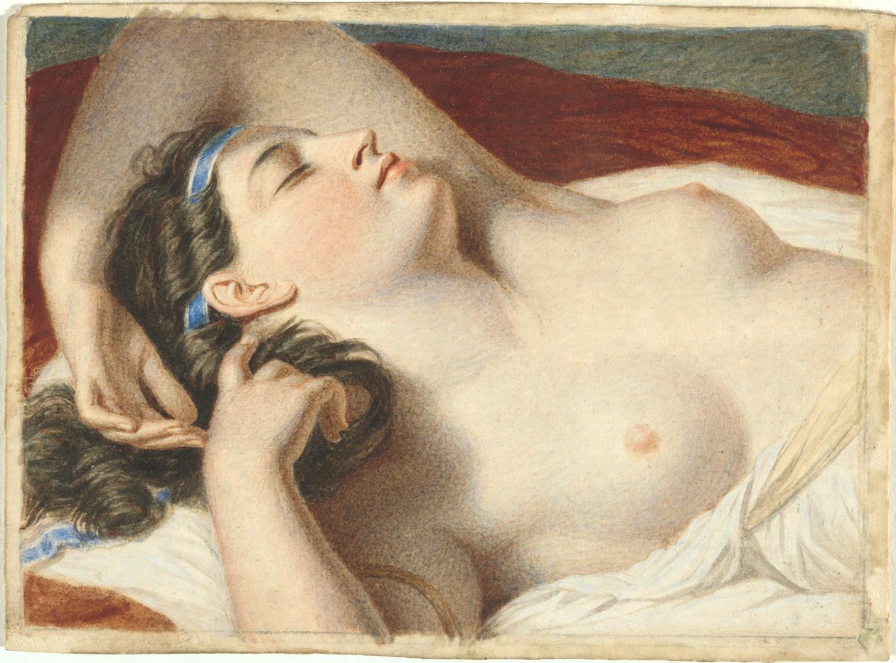 Studie for Ariadne Sovende på øya Naxos av John Vanderlyn