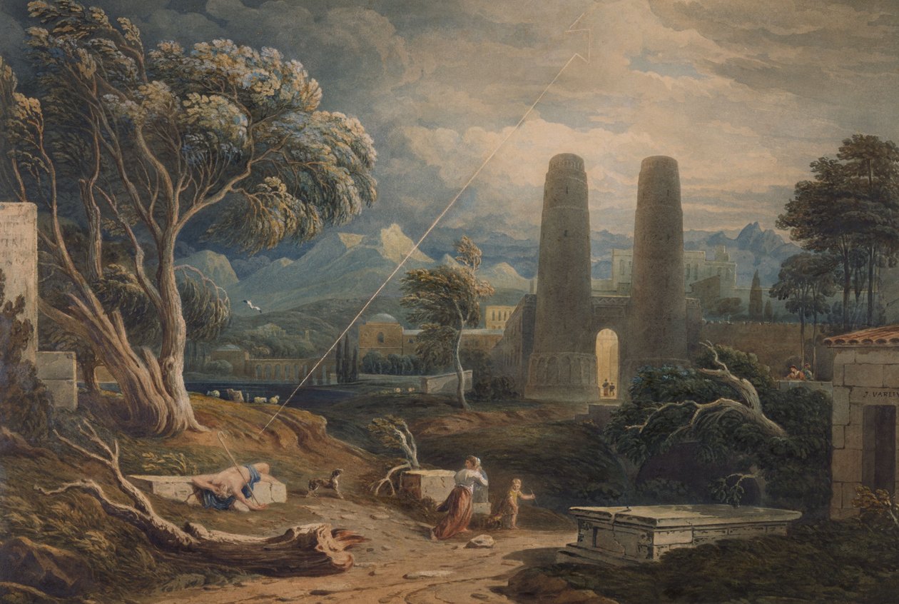 En tordenstorm, 1817-1818 av John Varley