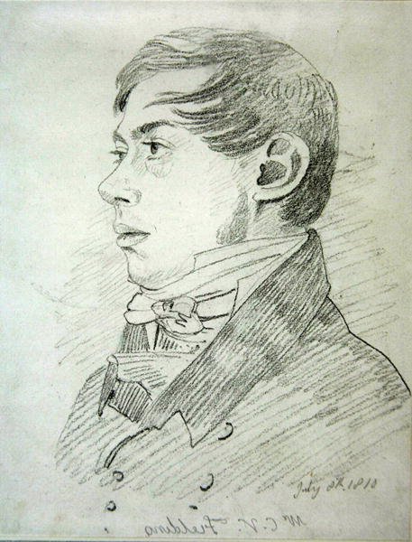 Anthony Vandyck Copley Fielding (1787-1855), 1810 (grafitt på vevd papir) av John Varley
