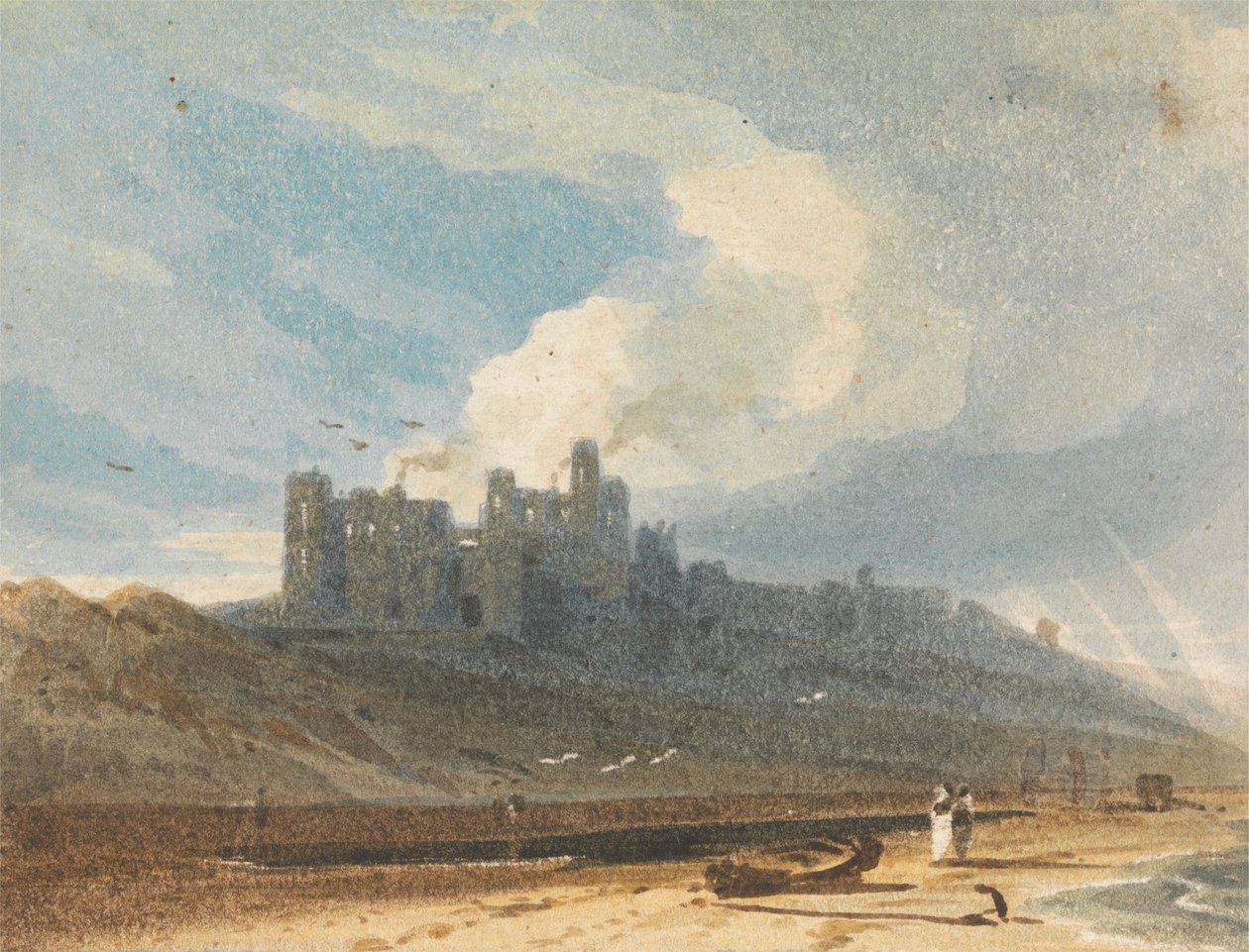 Bamburgh Castle, Northumberland av John Varley