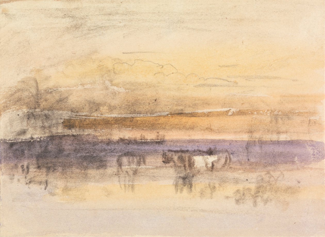 Storfevanning ved solnedgang av John Varley