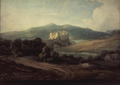 Conway Castle (akvarell) av John Varley