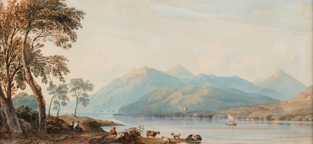 Glengary Loch, dato ukjent (akvarell på papir) av John Varley