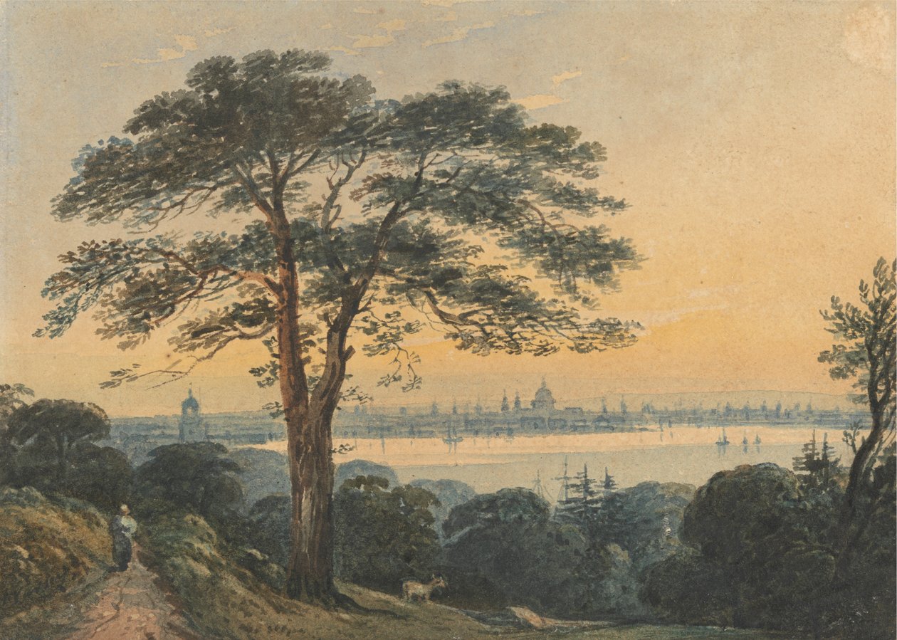 London fra Themsen av John Varley