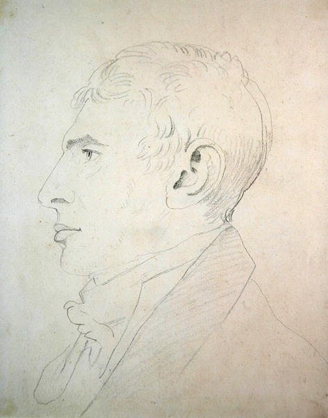 Portrett av Wilson Lowry (blyant på papir) (se også 266301) av John Varley