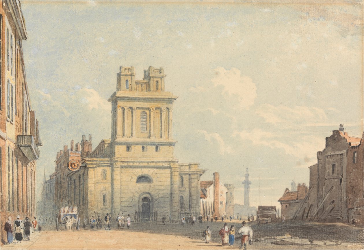 Utsikt over New Street, nær London Bridge av John Varley
