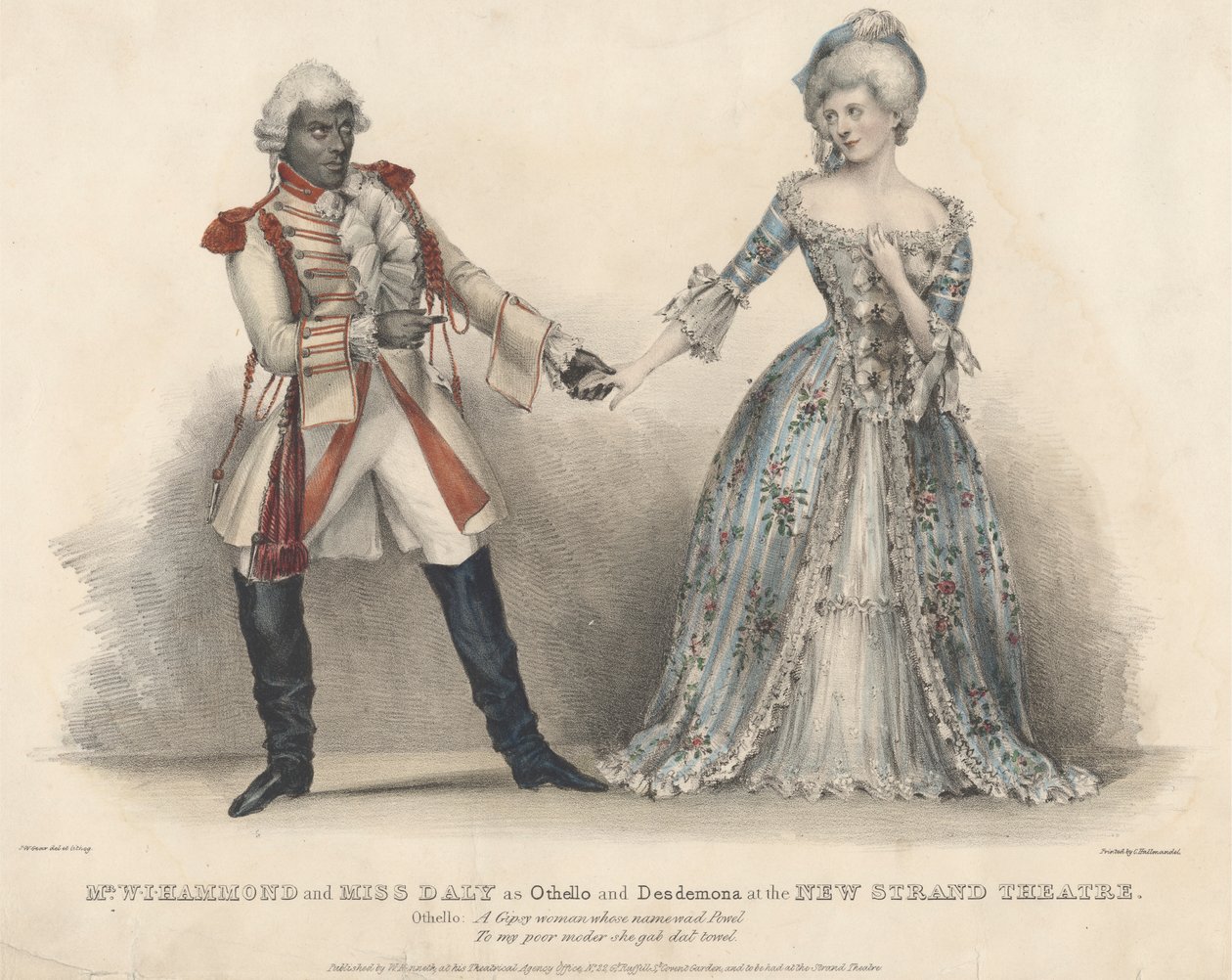 Mr. W. J. Hammond og Miss Daly som Othello og Desdemona ved New Strand Theatre av John W. Gear