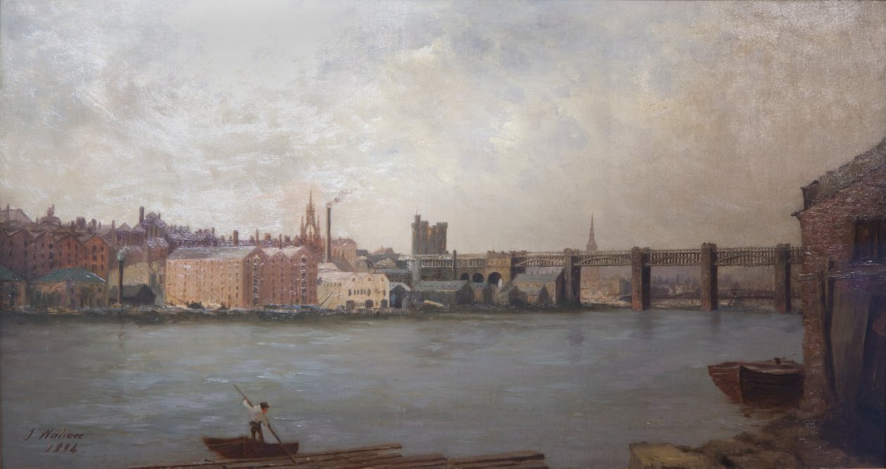 Newcastle upon Tyne fra sørvest, 1884 av John Wallace