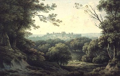 En fjern utsikt over Windsor Castle av John Warwick Smith