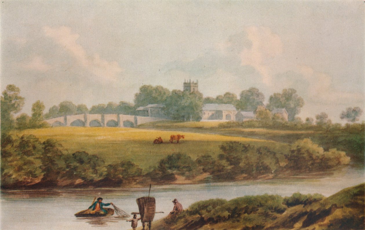 Bangor Is-y-Coed, Denbighshire, c1795 av John Warwick Smith