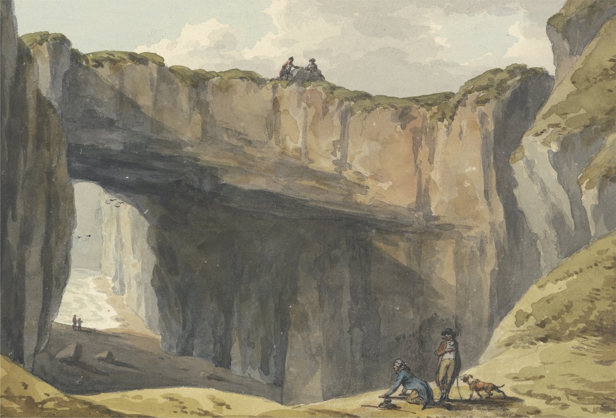 Castle Point (akvarell på papir) av John Warwick Smith