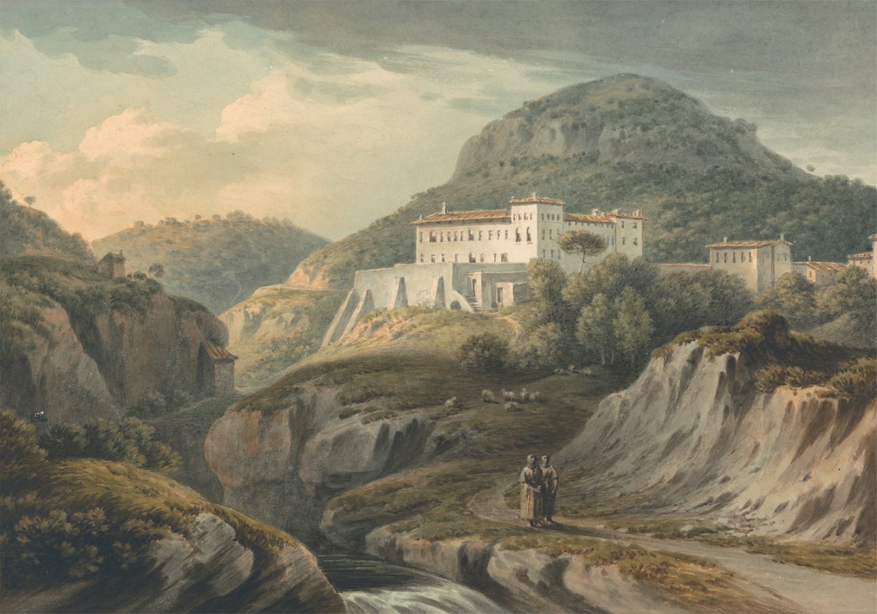 Kloster i Vietri, nær Salerno av John Warwick Smith