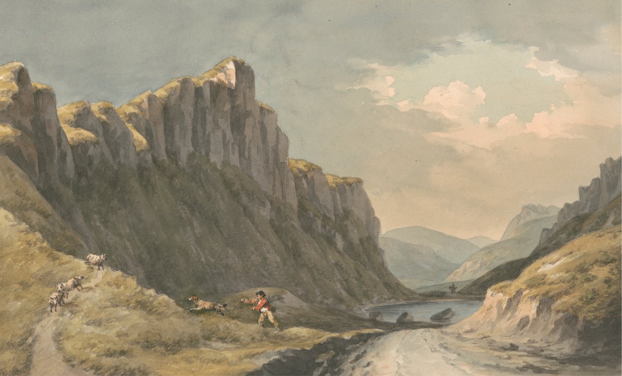 Craig y Ladron - The Thieves Precipice av John Warwick Smith