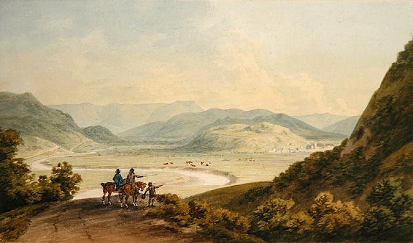 Llangollen (akvarell på papir) av John Warwick Smith