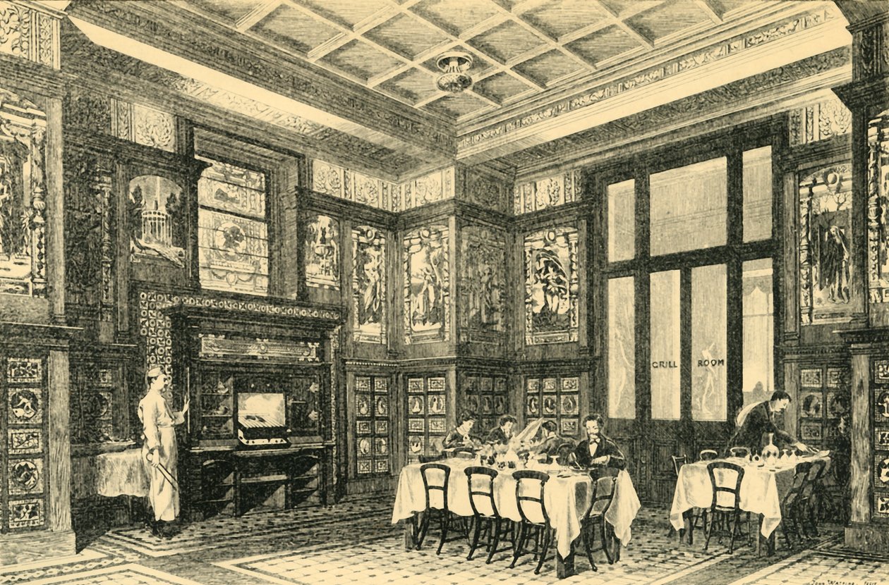 East Dining or Grill Room, c1860s, 1881. av John Watkins