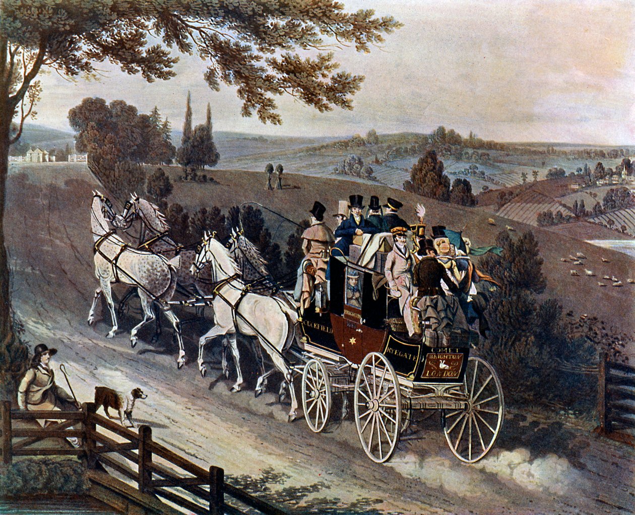 Scenecoach, 1822, c1920 av John Watson