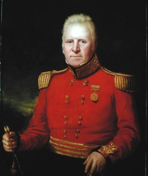 Portrett av Sir David Baird (1757-1829) iført den ærede østindiske kompaniets gullmedalje fra den egyptiske kampanjen i 1801 (olje på lerret) av John Watson Gordon
