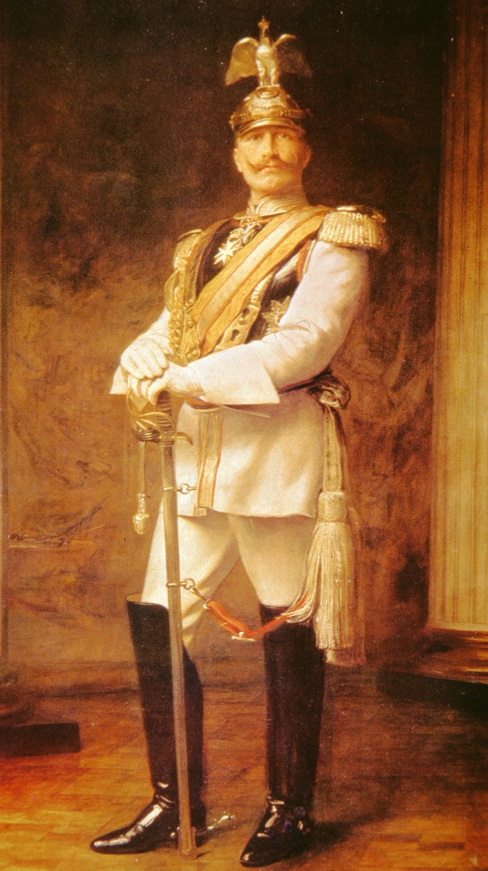 Kaiser Wilhelm II, keiser av Tyskland (farge litho) av John Watson Nicol