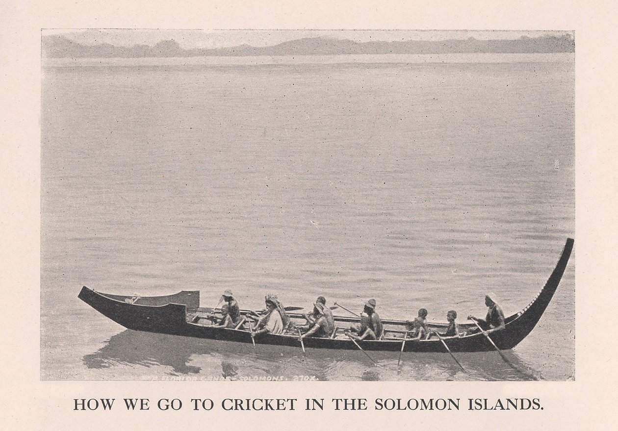 Hvordan vi går til cricket på Salomonøyene, 1912. av John Watt Beattie
