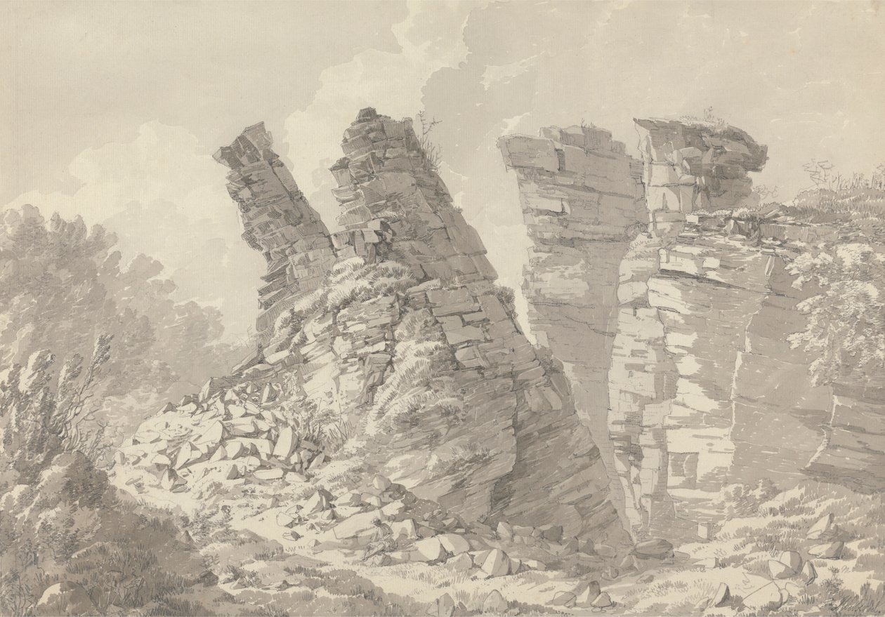 Hob Thursts Houses, Monsoldale, Derbyshire av John Webber