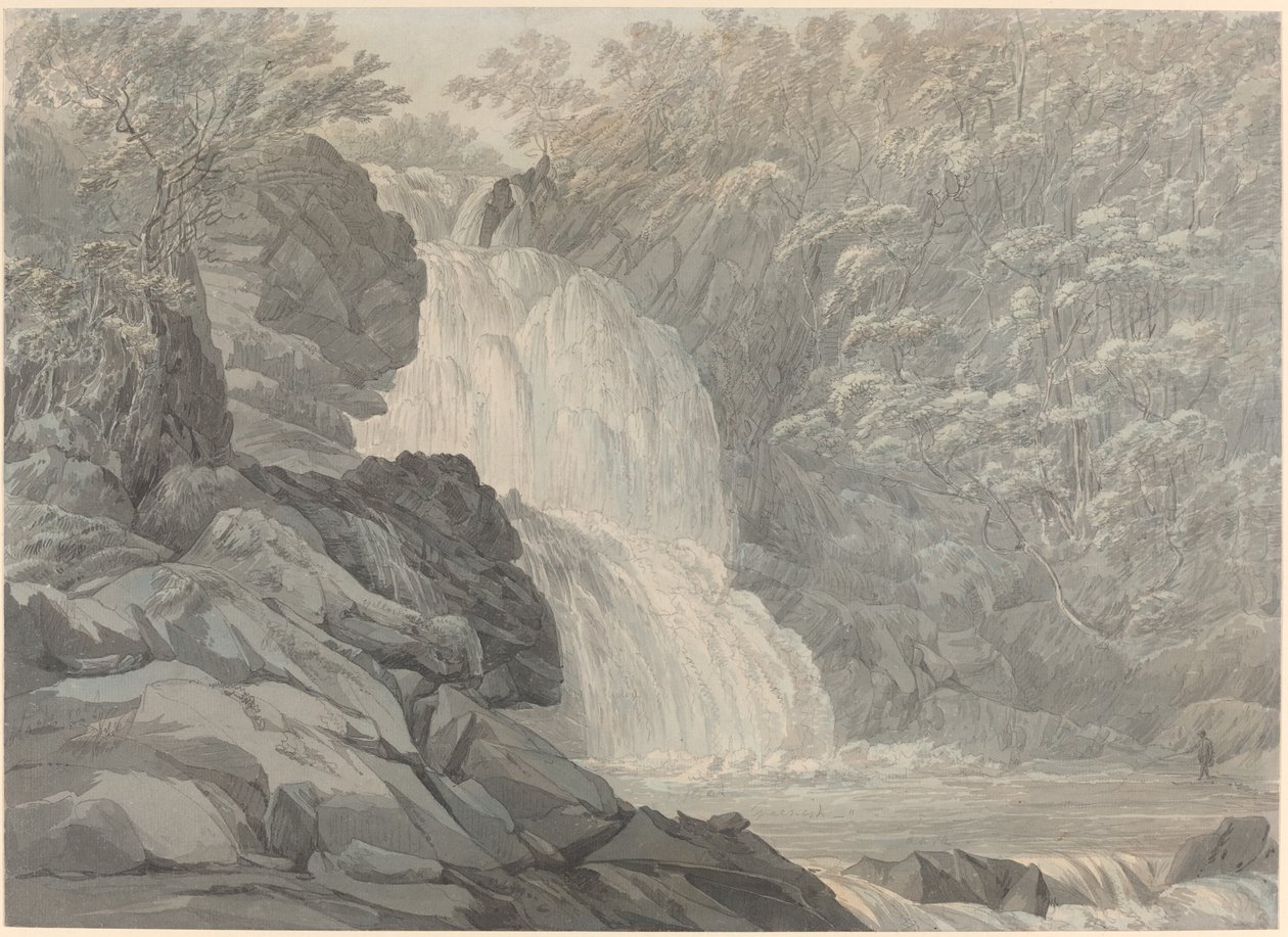 Mawddach Falls nær Dolgelly av John Webber