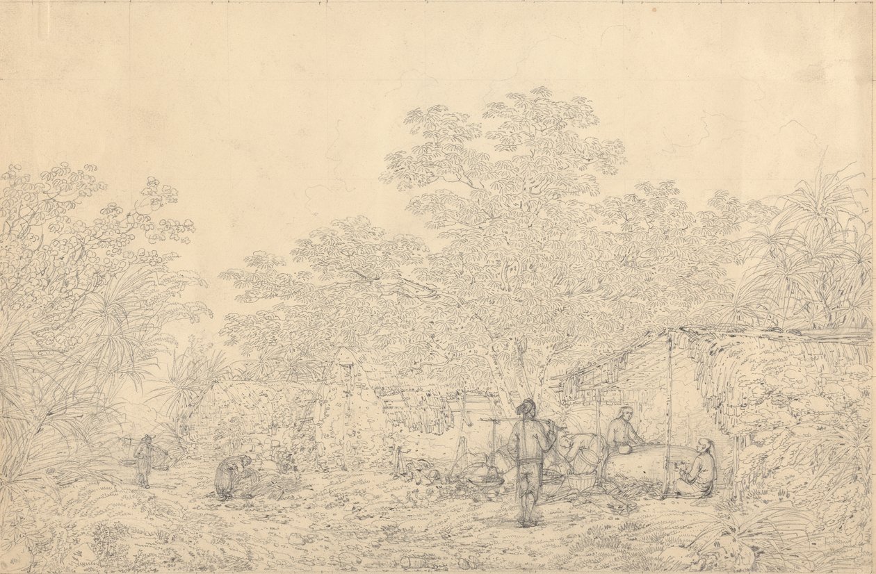 Landsbyscene av John Webber