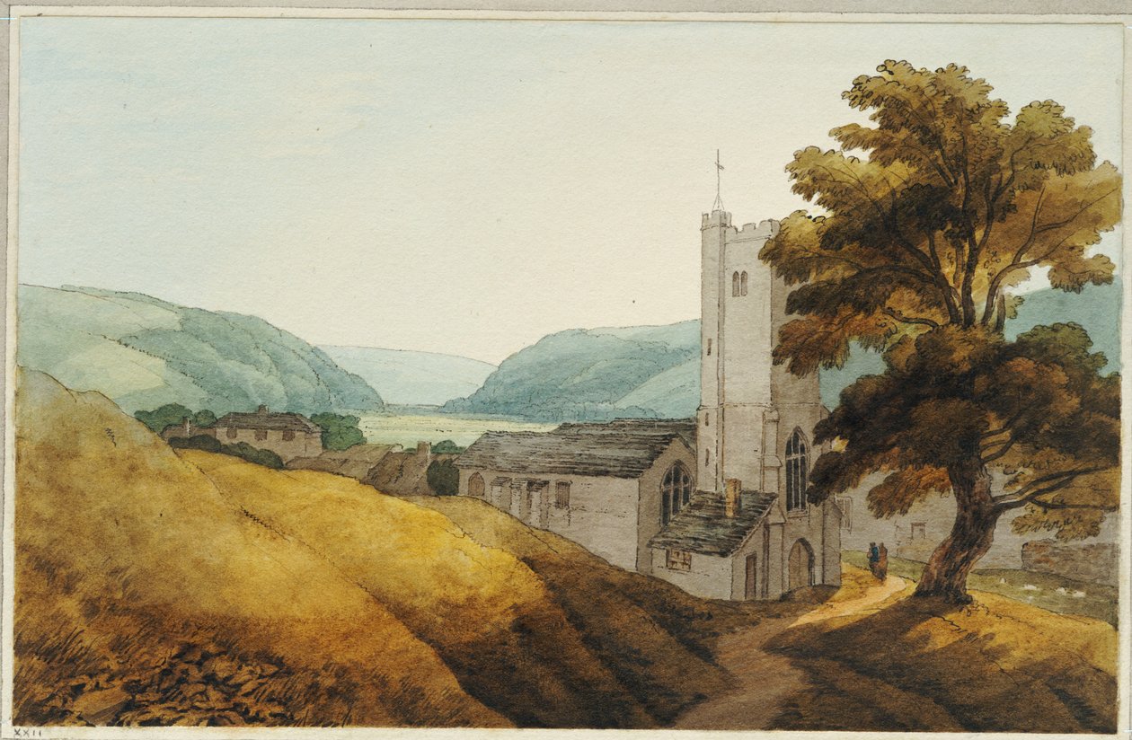 Fra kirkegården i Dulverton, Somerset, 1800 av John White Abbott