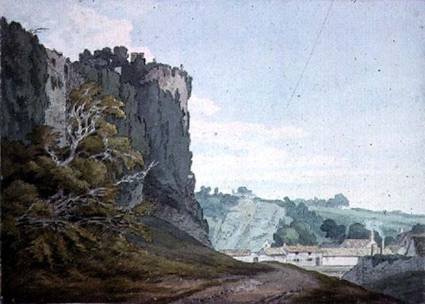 En del av Chepstow Castle, Monmouthshire av John White Abbott