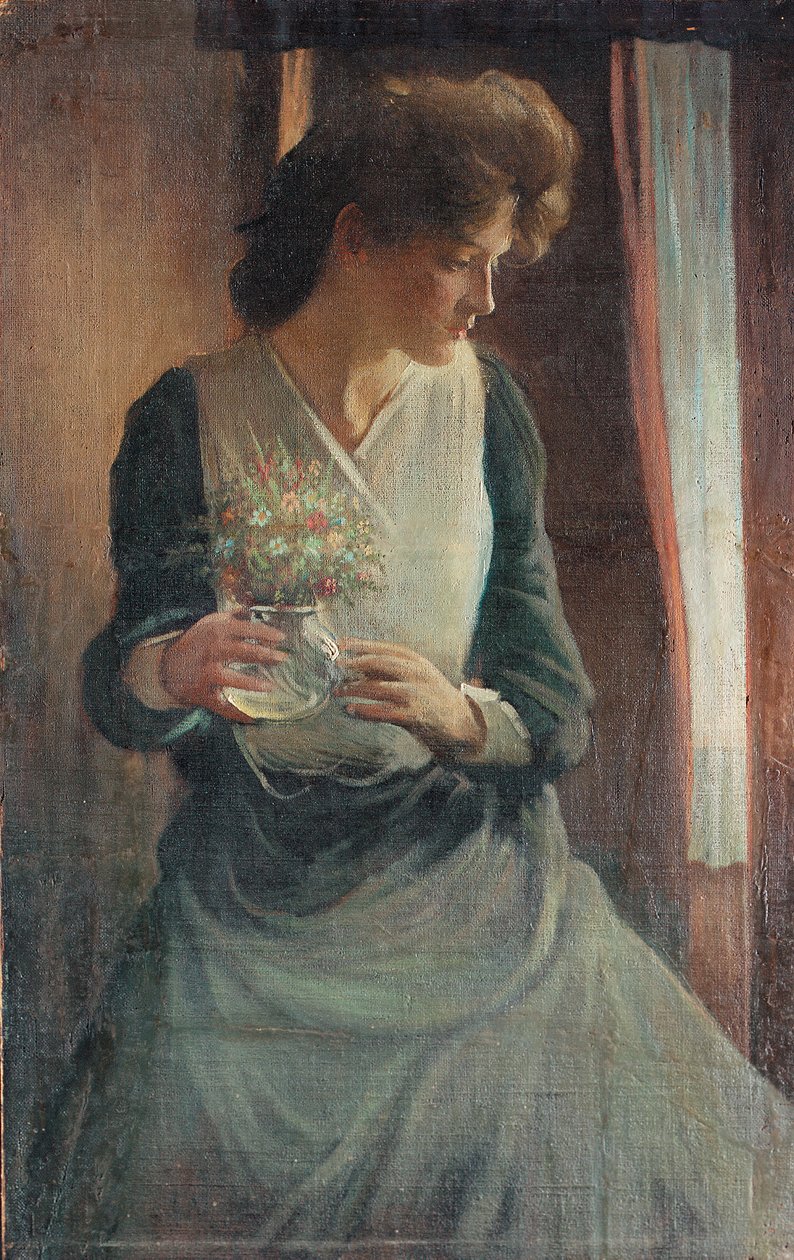 Kvinne Ser Høyre av John White Alexander