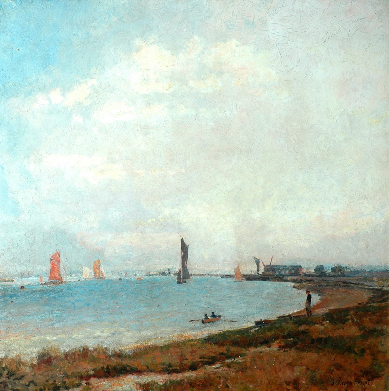 Poole havn, ca. 1900-08 av John William Buxton Knight