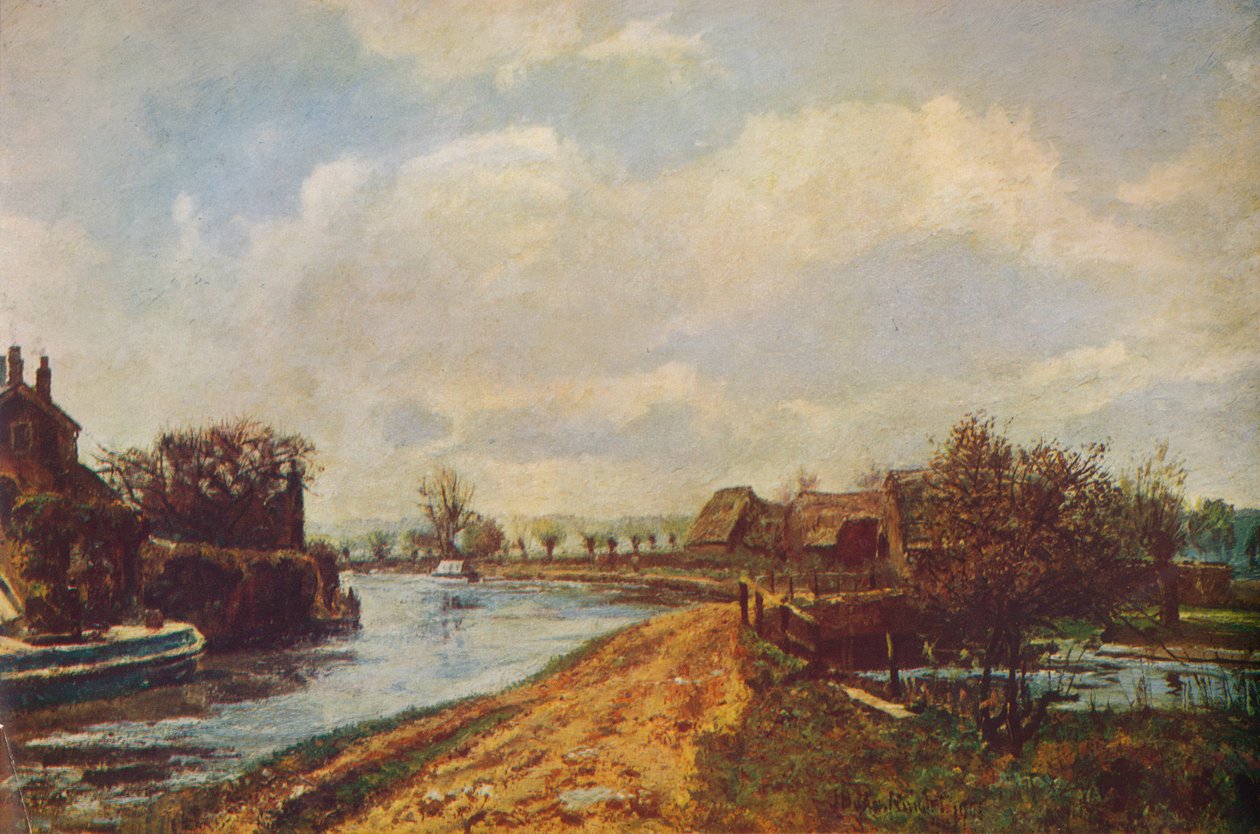 Canal at Rickmansworth, 1908 1935 av John William Buxton Knight