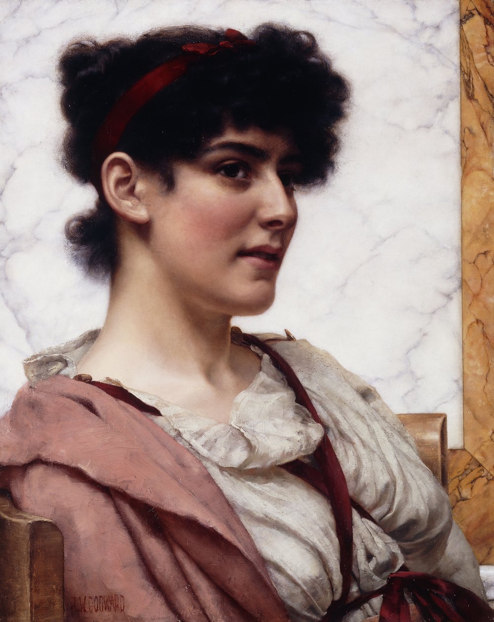 En romersk skjønnhet, ca. 1889 av John William Godward