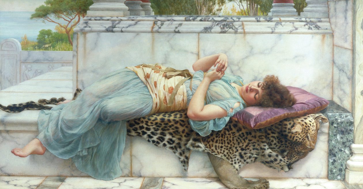 'De forlovede', 1892 av John William Godward