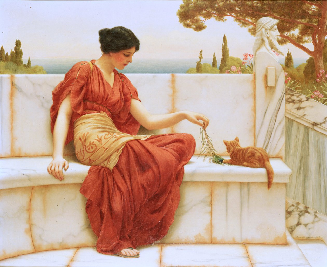 Favoritten, 1901 av John William Godward