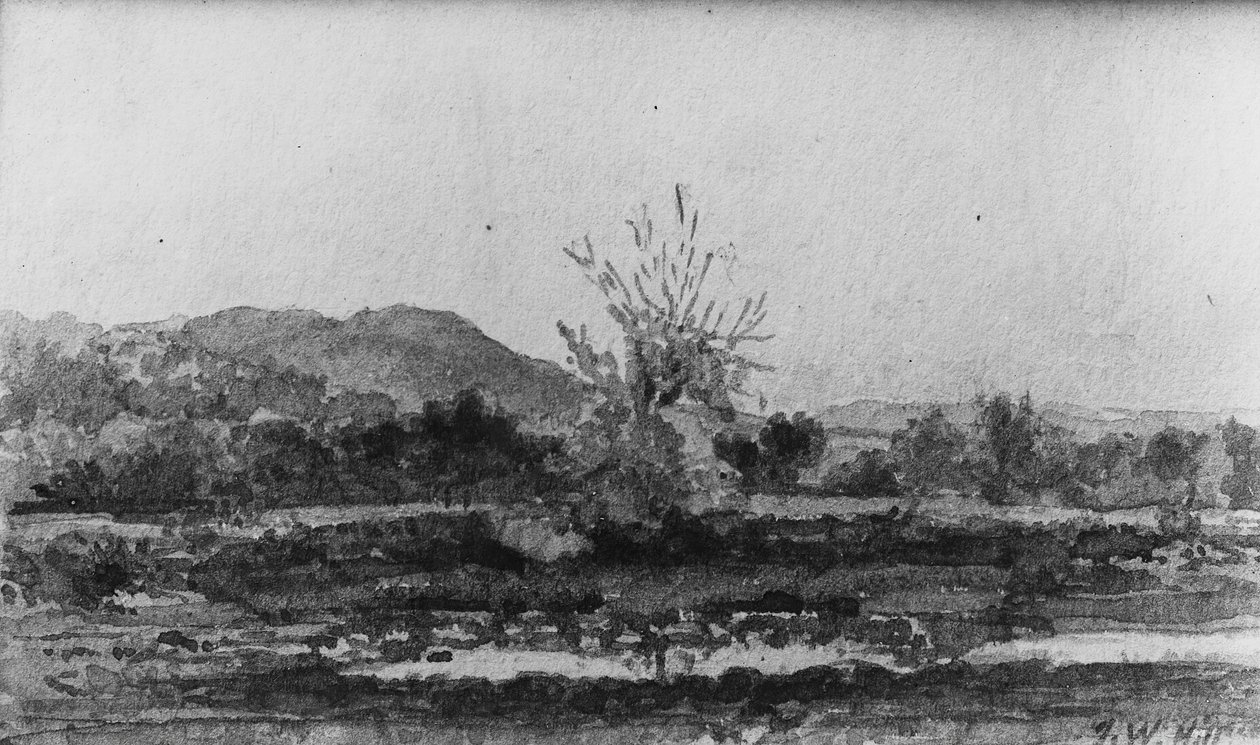 Three Views, nr. 3: Mount Carmel, nær New Haven, Connecticut, . av John William Hill