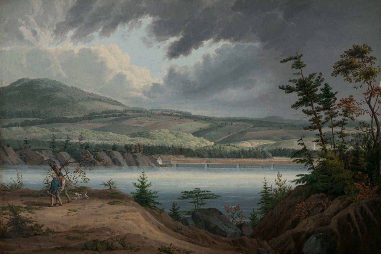 Utsikt over Cohoes, ca. 1820. av John William Hill