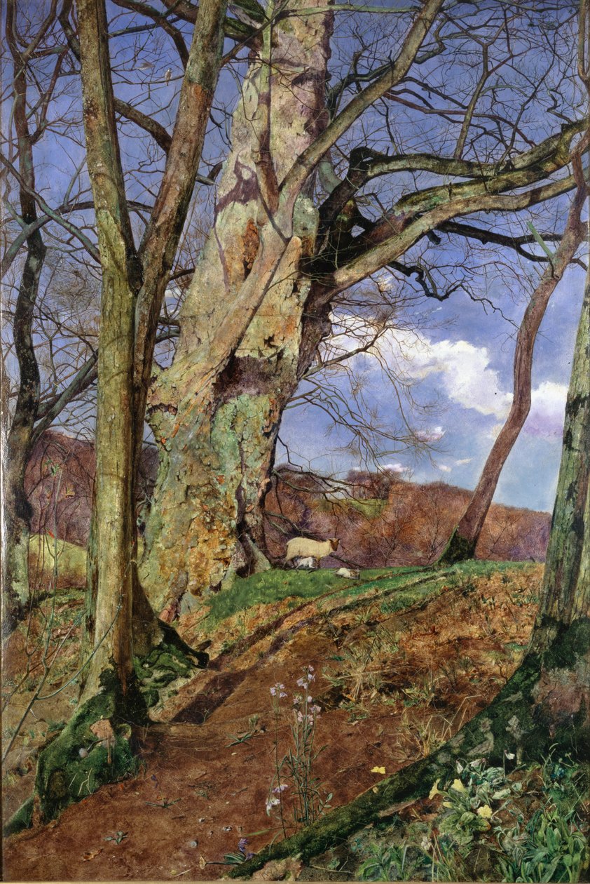 En studie, i mars, utstilt 1855 av John William Inchbold