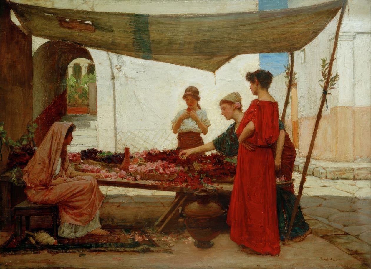 En blomsterbod av John William Waterhouse